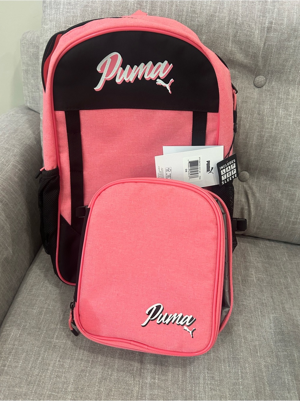 Puma NWT backpack and GUC lunch bag: please read carefully